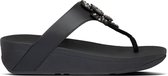 FitFlop™ Lottie Corsage Toe-Thongs PU/Microfibre All Black - Maat 36