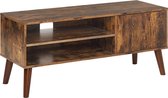 Beliani VANLER - TV-meubel - donkere houtkleur - vezelplaat