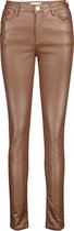 Cassis - Gecoate broek met lovertjeseffect - Camel