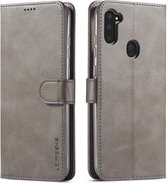Luxe Book Case - Samsung Galaxy M11 / A11 Hoesje - Grijs