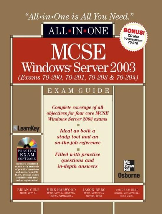 MCSE Windows Server 2003 All-in-One Exam Guide (Exams 70-290 ... - cover