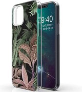 iMoshion Design voor de iPhone 12 Mini hoesje - Jungle - Groen / Roze