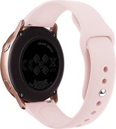 Samsung Gear Sport bandje Samsung galaxy watch active 1 - 2 / Galaxy Watch 42mm SM-R810 bandje silicone roze 20mm | Watchbands-shop.nl