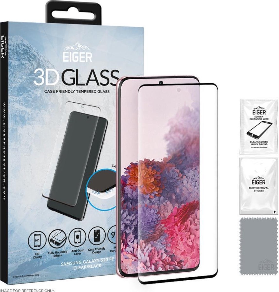 Eiger Samsung Galaxy S20 FE Tempered Glass Case Friendly Gebogen