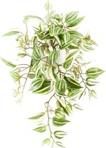 Kunst hangplant Tradescantia 50 cm groen