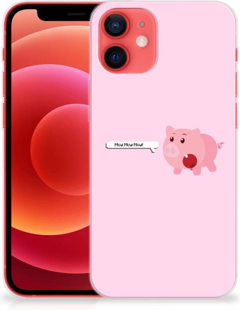 iPhone 12 Mini Telefoonhoesje met Naam Pig Mud