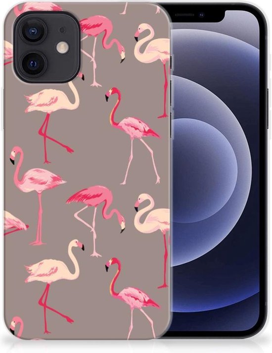 Cover Case iPhone 12 | 12 Pro (6.1") Smartphone hoesje Flamingo