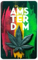 Magneet MDF/Metaal Weed Amsterdam - Souvenir