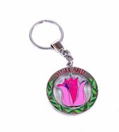 Sleutelhanger Draaiende Tulp Roze Holland - Souvenir