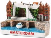 Matix - koelkast magneet - porselein - brug met rondvaart boot