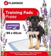 Flamingo Puppy Trainingsmat Lavendel - Wit - 90 x 60 cm - 20 stuks