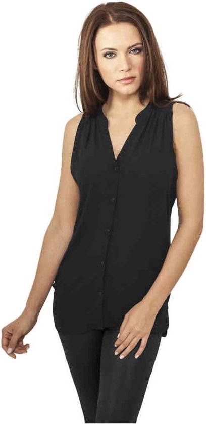 Urban Classics Mouwloze top -S- Chiffon blouse Zwart | bol.com