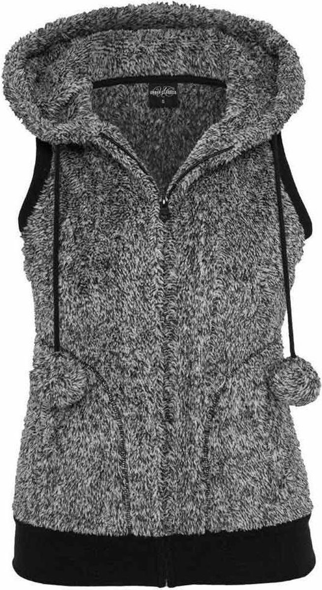 Urban Classics Teddy Vest met capuchon XL Grijs