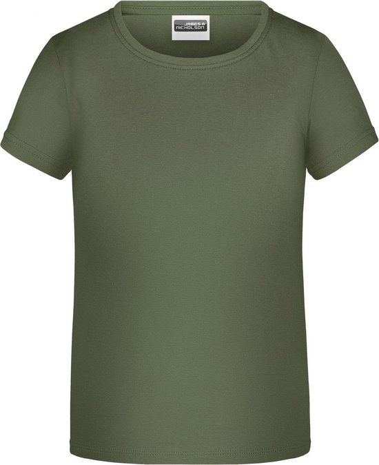 James And Nicholson Childrens Girls Basic T-Shirt (Olijf)