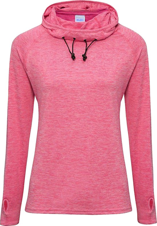 AWDis Gewoon Cool Womens/Ladies Girlie Cowl Neck Baselayer Top (Elektrisch Roze Melange)