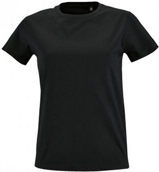 Dames T-shirt met diepe V-hals en korte mouwen, effen, casual, modieus badstof damestop, geel-a, L