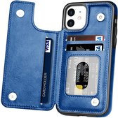 Wallet case geschikt voor Apple iPhone 12 / 12 Pro - 6.1 inch - blauw