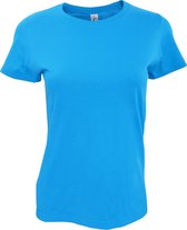 SOLS Dames/dames Imperial Heavy Short Sleeve T-Shirt (Caribisch Blauw)