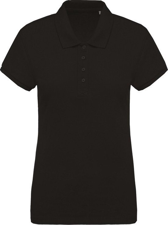 Kariban Dames/dames Organic Pique Polo Shirt (Zwart)