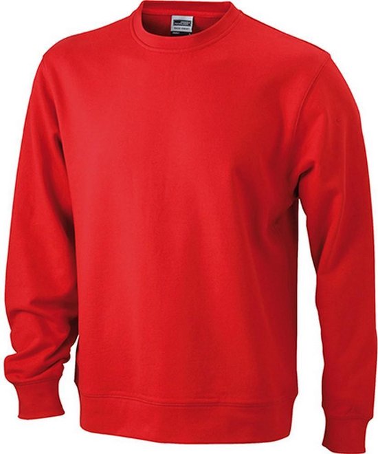 James and Nicholson Unisex Basic Sweatshirt (Rood)
