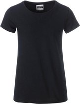 James and Nicholson Meisjes Basic T-Shirt (Zwart)