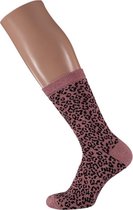 Sarlini Fashion Dames sokje Leopard Pink | Maat 36-41