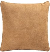 PTMD Sierkussen Suky - 60x8x60 cm - Suede - Bruin