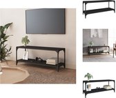 vidaXL Industrieel Tv-meubel - 100 x 33 x 41 cm - Zwart - Kast