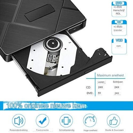 Draagbare Floppy Drive, 3,5-inch Kaartlezer, USB Externe Floppy Disk Reader Drive, Computeraccessoire Extern Verwijderbaar