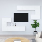 vidaXL Hangende TV-meubelset - wit - 30.5 x 30 x 30 cm (S) - 60 x 30 x 30 cm (M) - 80 x 30 x 30 cm (L) - Kast