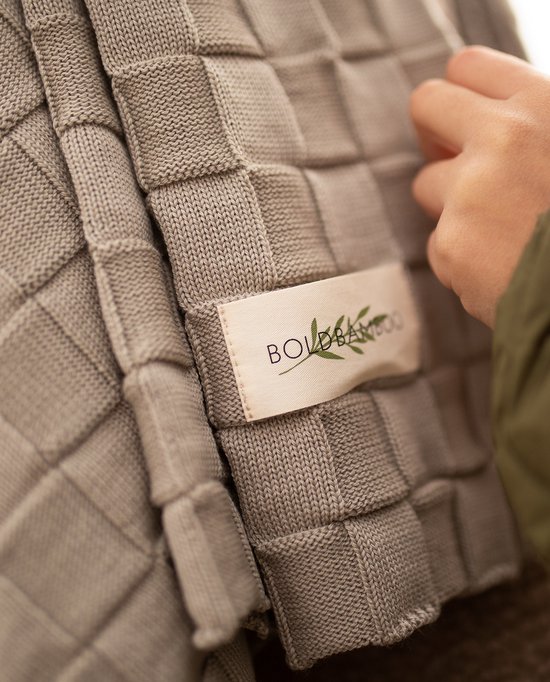Couverture pour bébé Bold Bamboo Kaya - 100% fine laine mérinos italienne - Tricot - 80x100cm - Sage - Couverture d'hiver Heavy