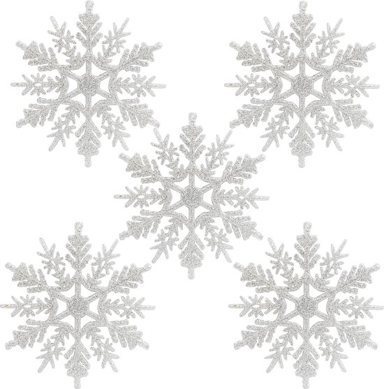 Lot De 18 Flocons De Neige En Acrylique Pour Sapin De Noël