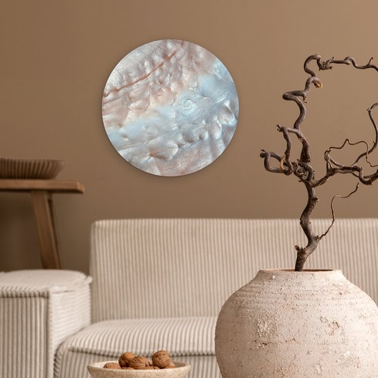 Cercle mural - Cercle mural intérieur - Coquillages - Abstrait - Nature - 30x30 cm - Décoration murale - Peintures ronds - Décoration chambre adulte