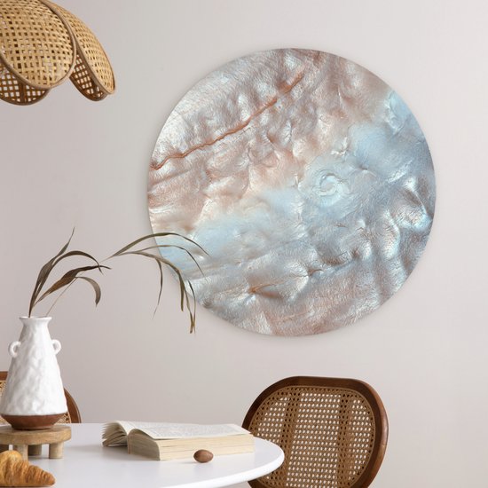 Cercle mural - Cercle mural intérieur - Coquillages - Abstrait - Nature - 60x60 cm - Décoration murale - Peintures ronds - Décoration chambre adulte