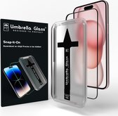 Umbrella Glass Snap-it-On Screenprotector - Geschikt voor iPhone 15 Plus