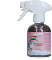 Lucky Horse Unicorn Rainbow Glitterspray - Vacht Versiering voor Paarden - Eenvoudig te verwijderen - Creëer de Mooiste Sjablonen - Voor de Vacht, Manen en Staart - 250 ml - Regenboog Kleurig
