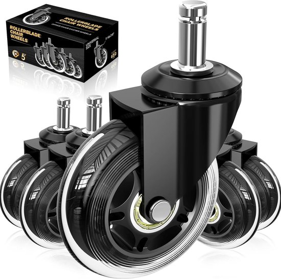 Roulettes Pour Chaise De Bureau Silencieuses, Lot De 5 Roulettes à