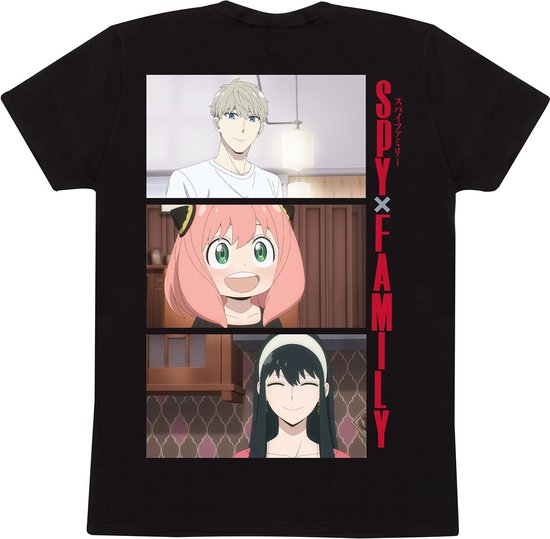 T-Shirt met Korte Mouwen Spy X Family Trio Shots Zwart Uniseks - M