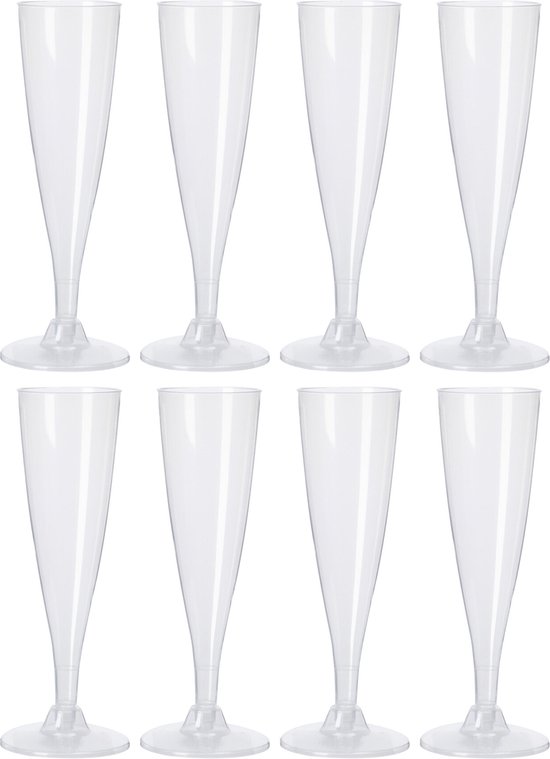 OTIX Kunststof Champagneglazen - 6 Stuks - Champagne - Flute - Strand