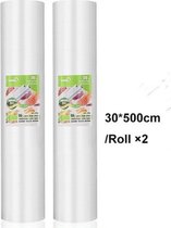 Velox Vacuümrollen - Vacuumzakken Voedsel - Vacuumfolie - 2 stuks - 30x500 cm - Incl. Mini Sealer cadeau