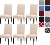 Stoelhoezen, set van 6 stretch stoelhoezen voor eetkamerstoelen, afneembaar, wasbaar, voor thuis, keuken, bruiloft, restaurant, feest, hotel, ceremonie of banket