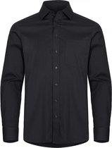Clique Regular Fit Stretch Overhemd met borstzak maat 3XL kleur Zwart