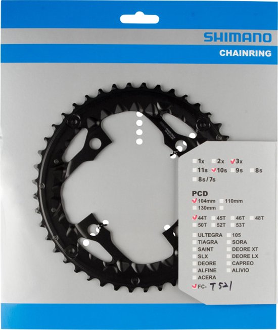 Shimano Trekking FC-T551 crankstel 3x10 44/32/24 tanden inclusief SM-BB52