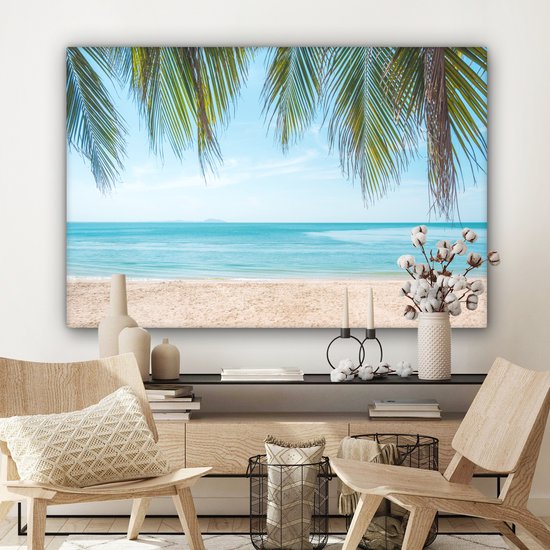 Tableau sur toile Plage - Palmier - Thaïlande - 120x80 cm - Décoration murale