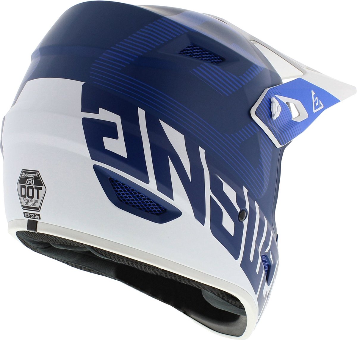 Answer AR1 V2 crosshelm Bold mat blauw wit - L 59-60 CM – foto 4