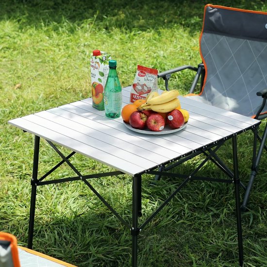 Table de Camping pliante en aluminium, carrée, compacte, 4 places, avec sac  de