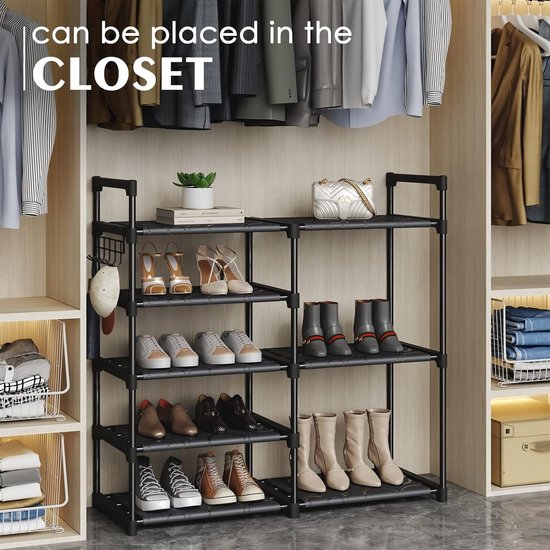 GIANTEX Schreibtisch Bücherregal Mit 5 Fächern - 94x24x85 Cm Tischorganizer In Braun