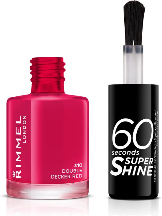 Rimmel London 60 Seconds Super Shine Nagellak - 310 Double Decker Red