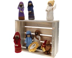 LEISURE ARTS Haakpakket Amigurumi. Je eigen kerststal haken! DIY Kit.