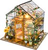Premium Miniatuur XXL bouwpakket - Bouwpakket - Voor Volwassenen (14+) - Modelbouwpakket - DIY - Poppenhuis – incl. Led Licht - Sunshine Flower House